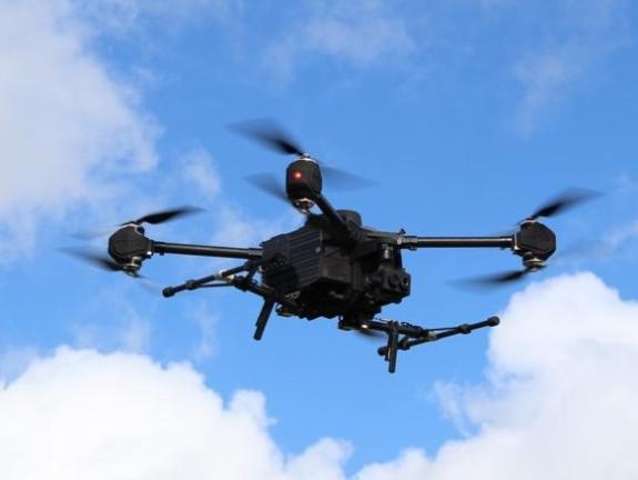 Quantum Aviation's RAPTOR XL drone against a blue skyline